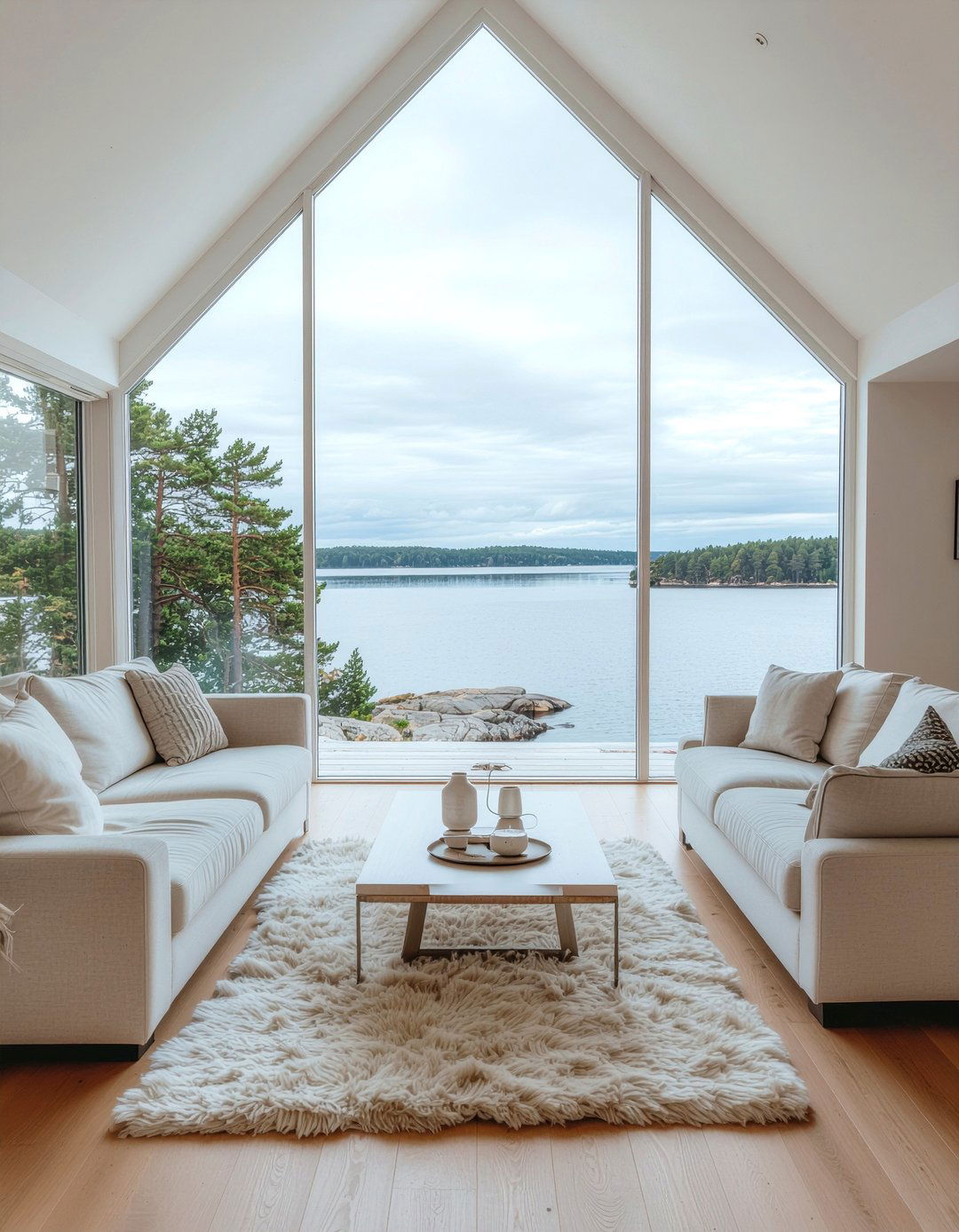 Scandinavian Lake House - 30 lake house living room ideas