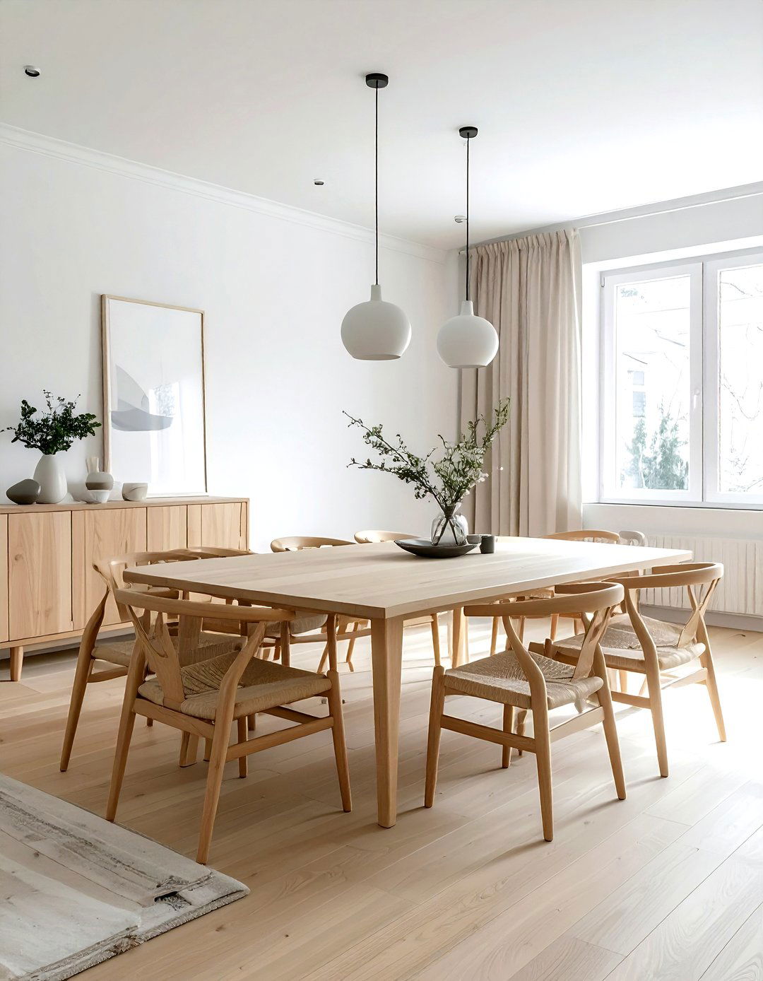 Scandinavian Light Oak Dining Table - 30 large dining table ideas