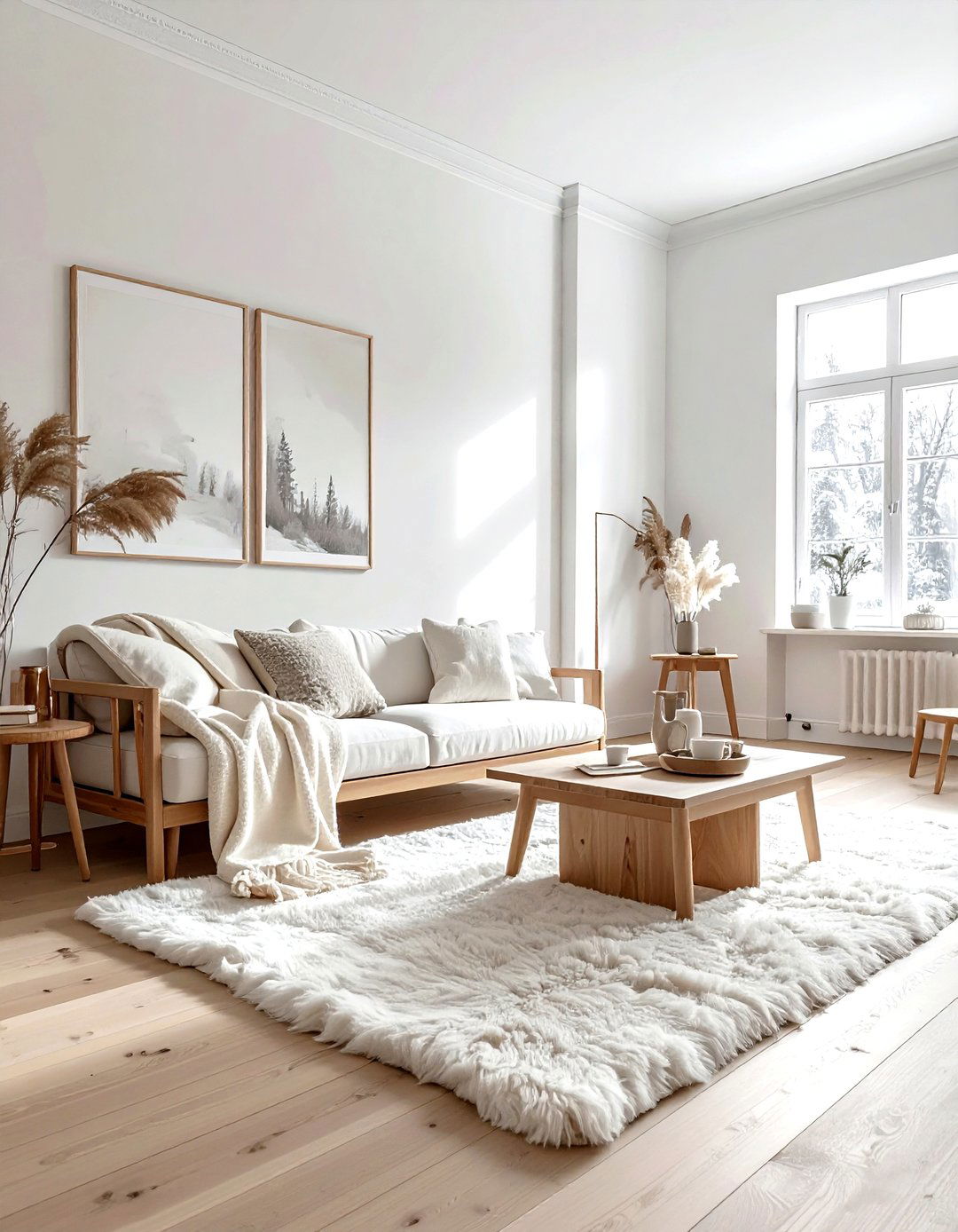 Scandinavian Living Room - 30 living room white walls