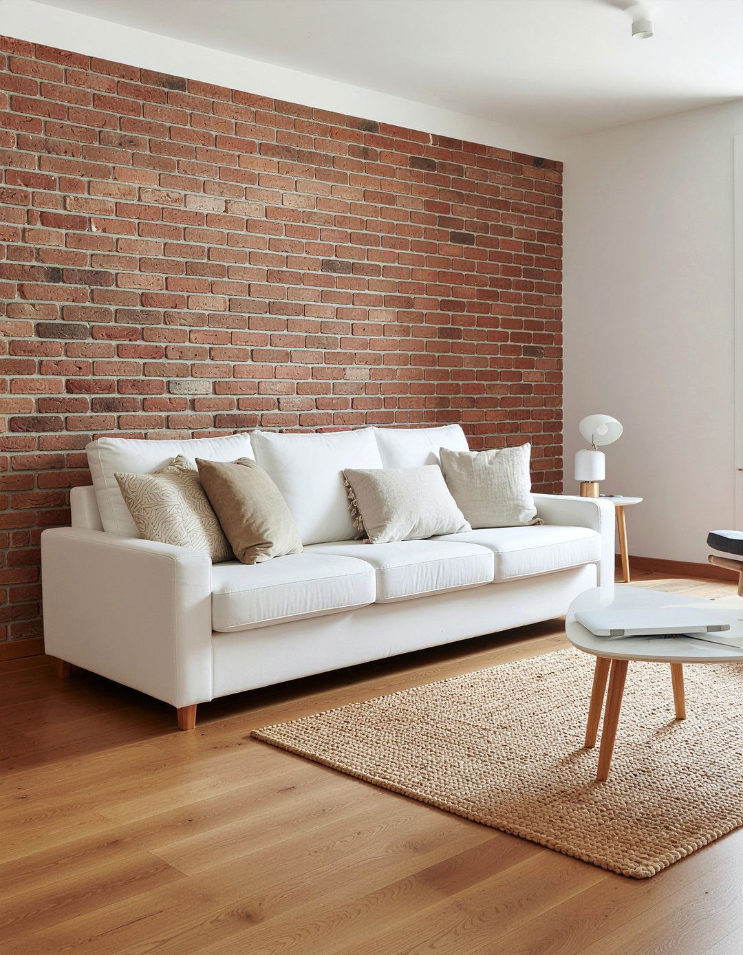 Scandinavian Living Room Brick - 30 living room brick wall ideas