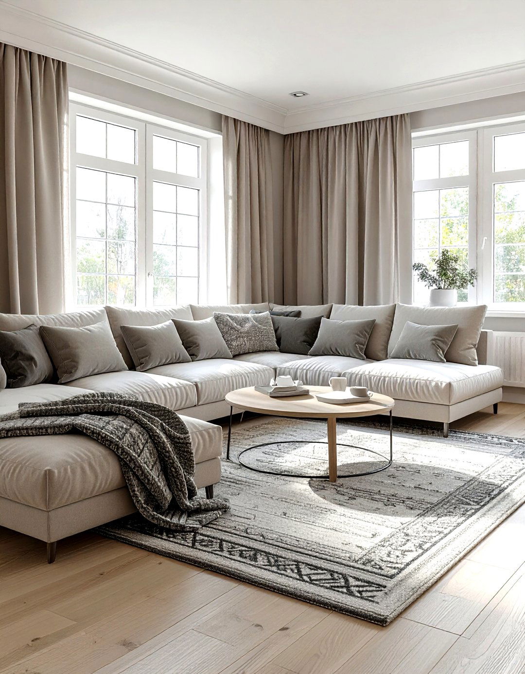 Scandinavian Living Room With Grey Accents - 30 scandinavian beige living room ideas
