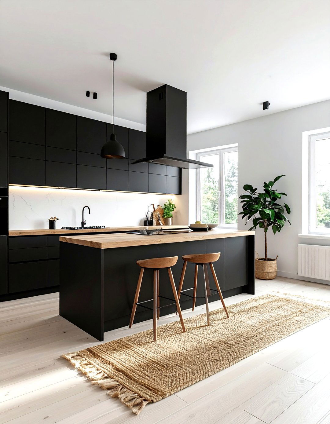 Scandinavian Matte Black Kitchen Style - 30 matte black kitchen ideas