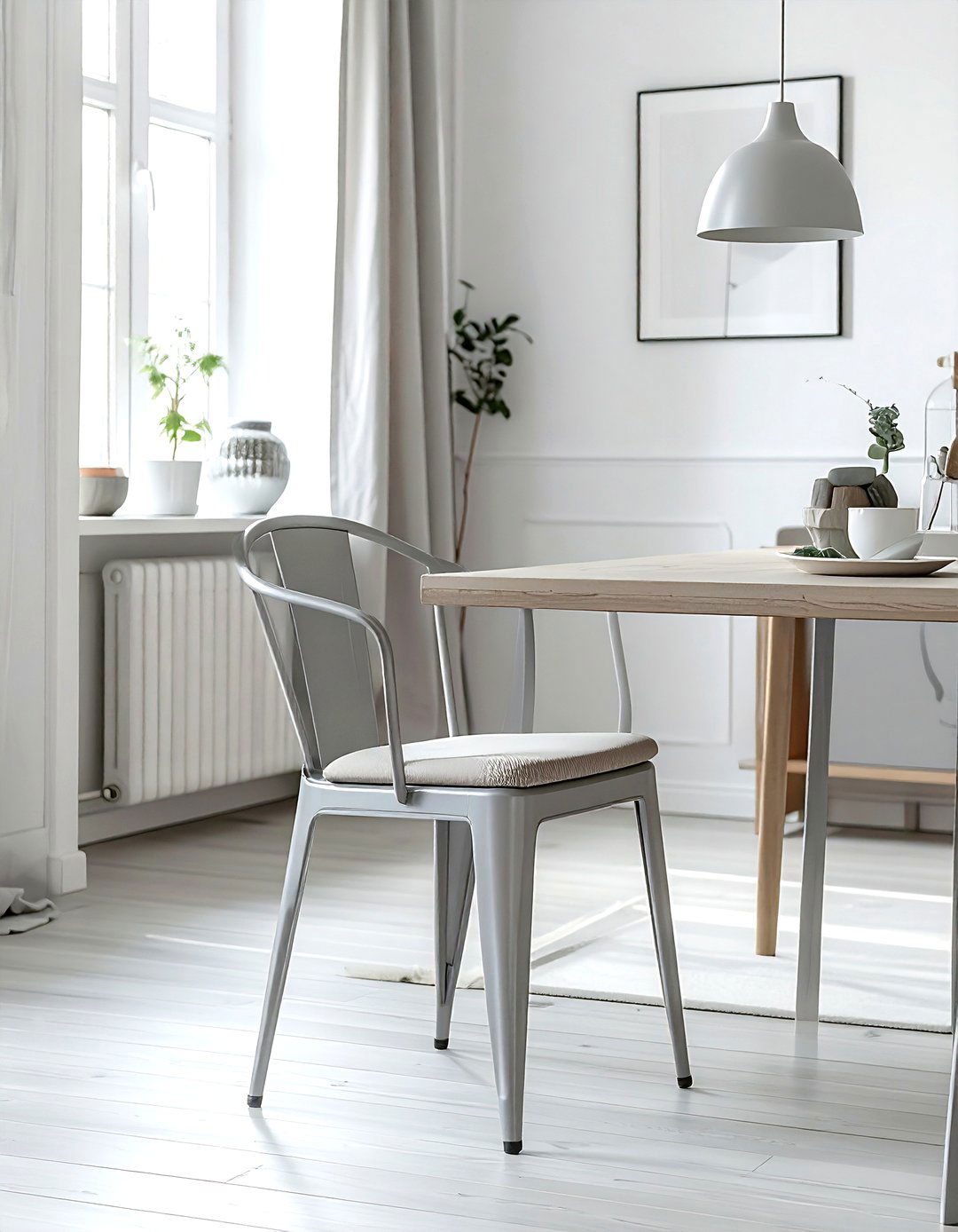 Scandinavian Metal Chair - 30 metal dining chair ideas