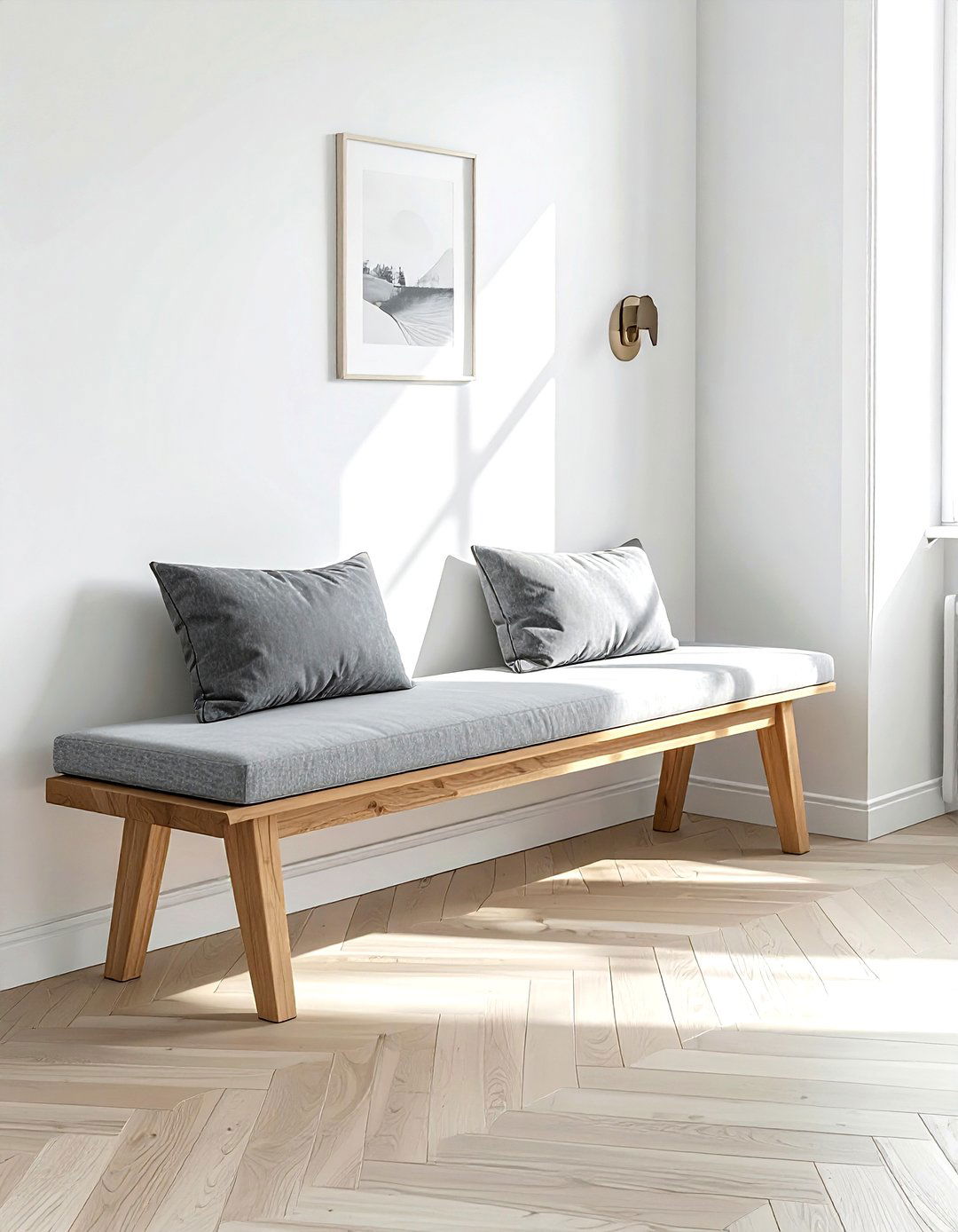 Scandinavian Minimalist Bench - 30 living room bench seating