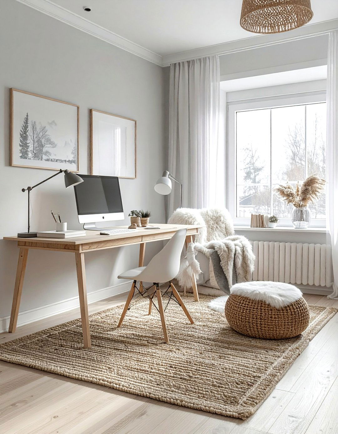 Scandinavian Office Decor - 30 productive office ideas