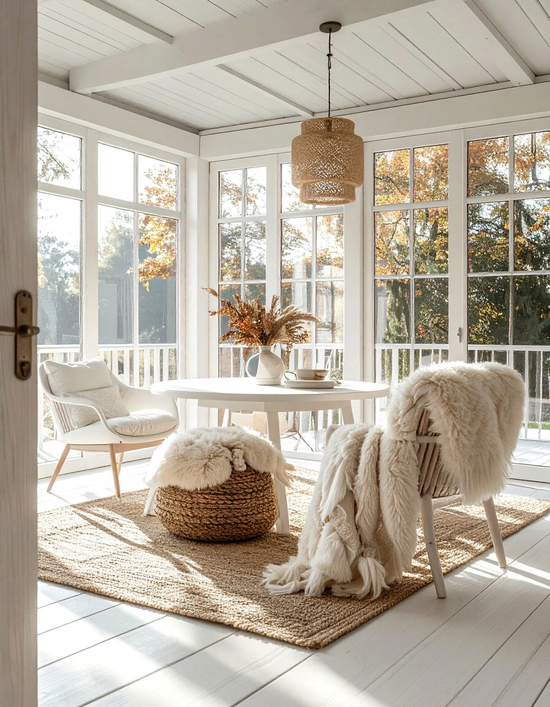 Scandinavian Screened Porch - 30 screened porch dining ideas