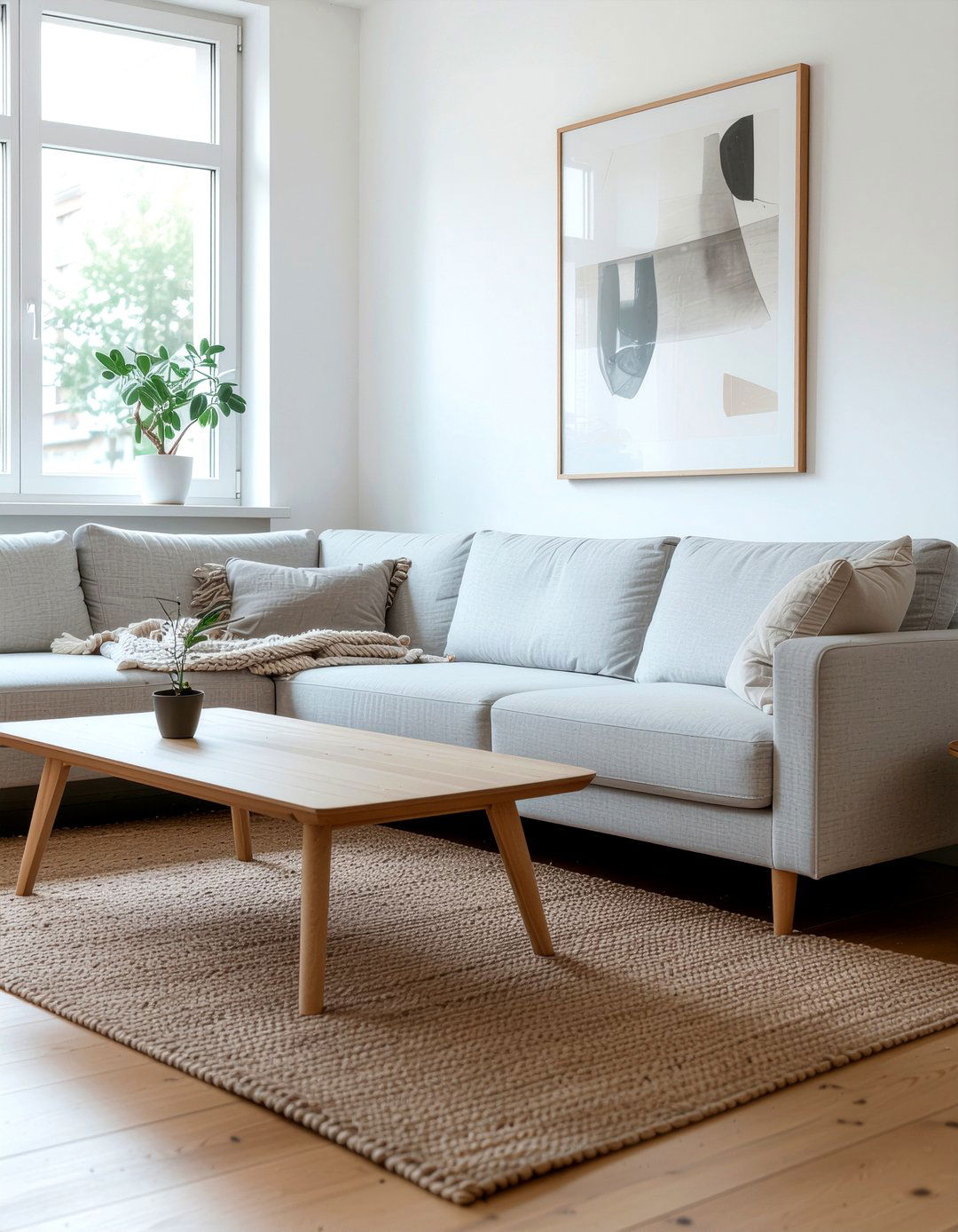 Scandinavian Sectional Sofa - 30 L-shaped sofa living room ideas