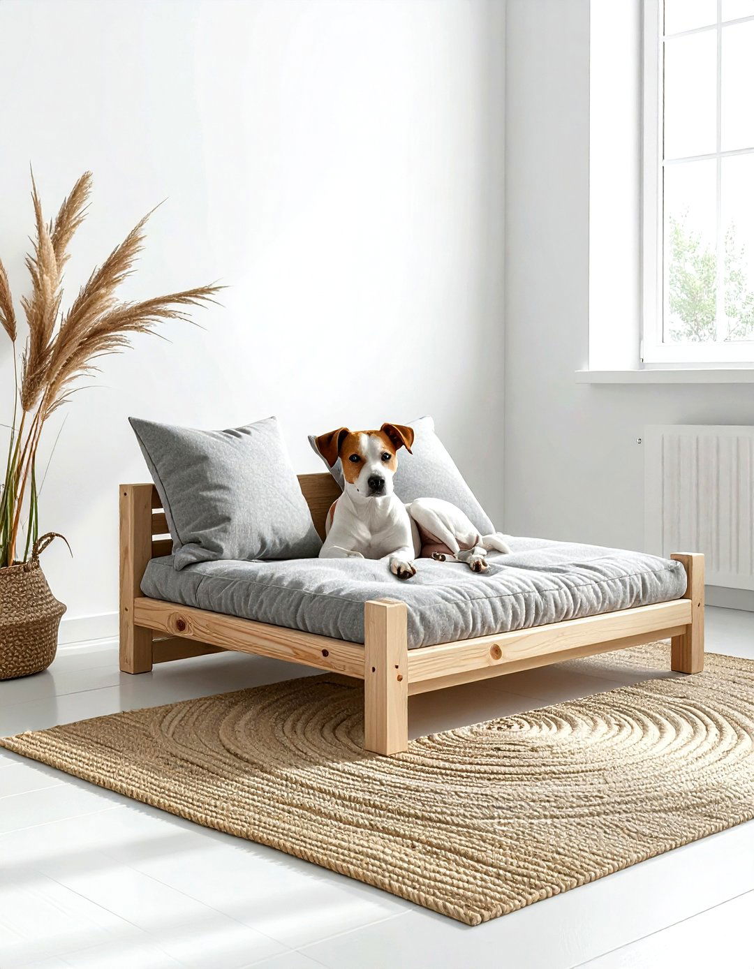 Scandinavian Style Dog Bed - 30 pet bed living room ideas