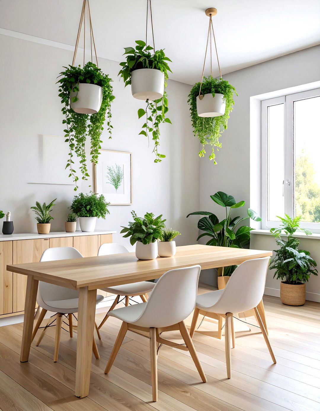 Scandinavian Style Plant Hangers - 30 dining room hanging plant ideas