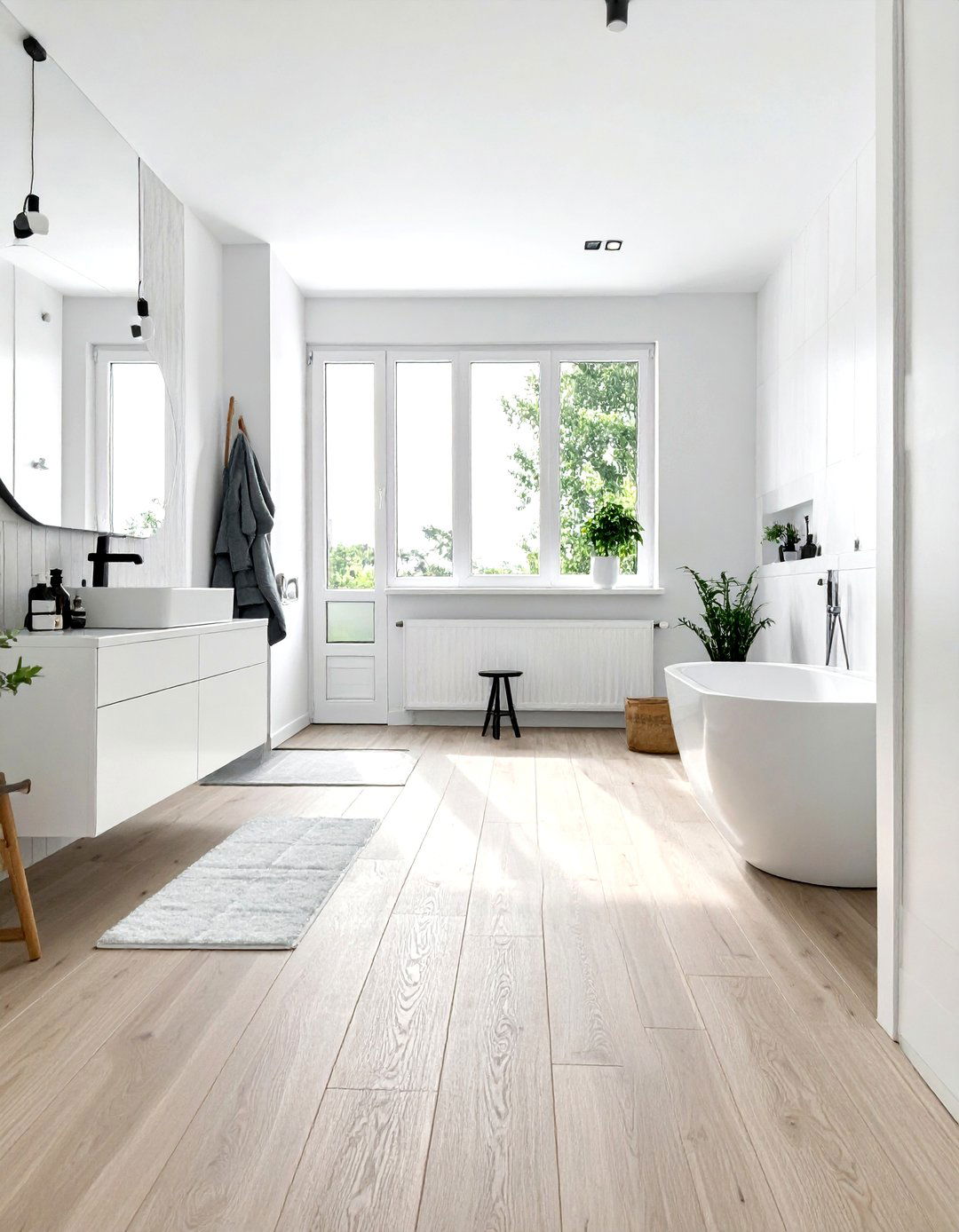 Scandinavian Style Vinyl - 30 bathroom vinyl flooring ideas