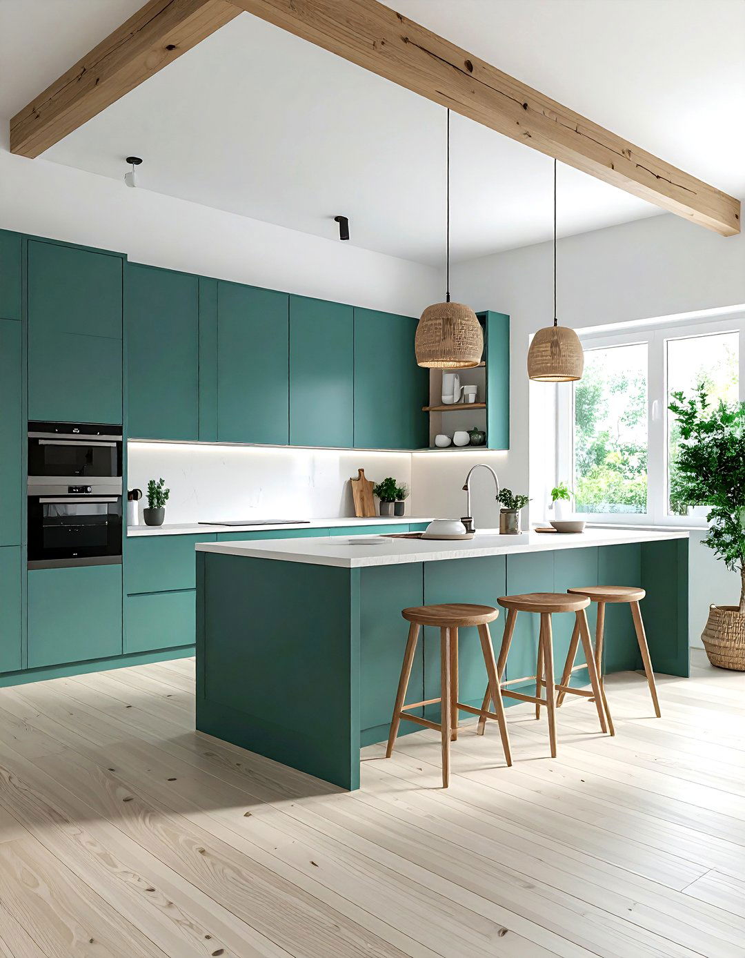 Scandinavian Teal Kitchen - 30 teal kitchen ideas