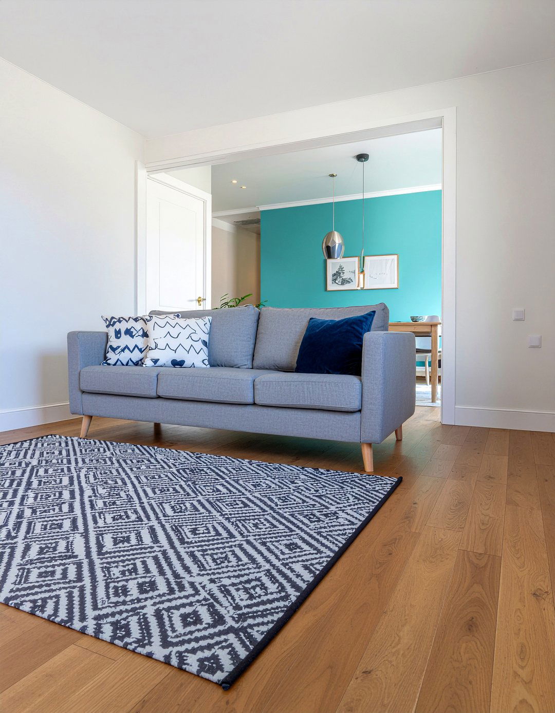 Scandinavian Teal Living Room - 30 teal living room ideas