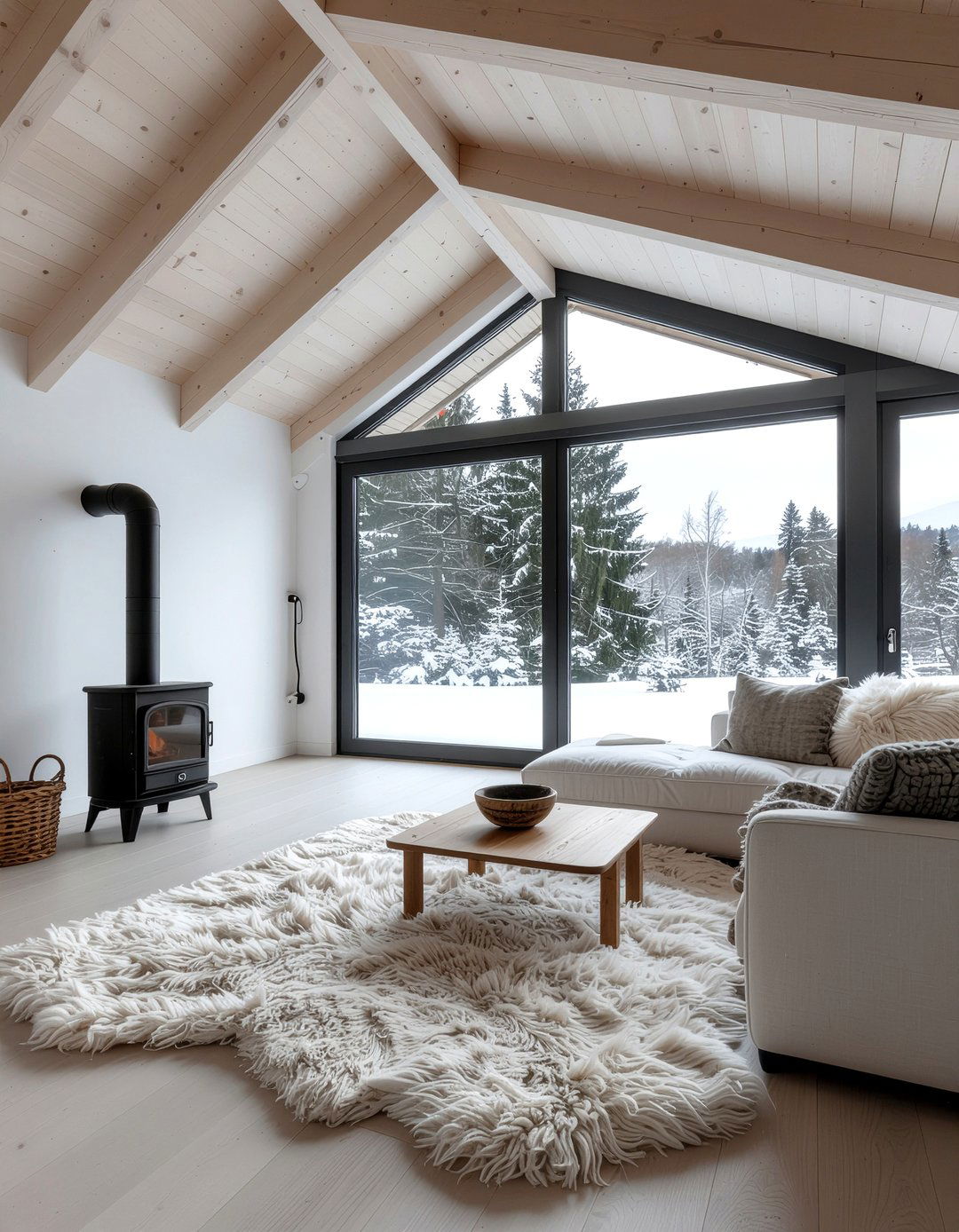 Scandinavian Timber Frame - 30 living room timber frame ideas