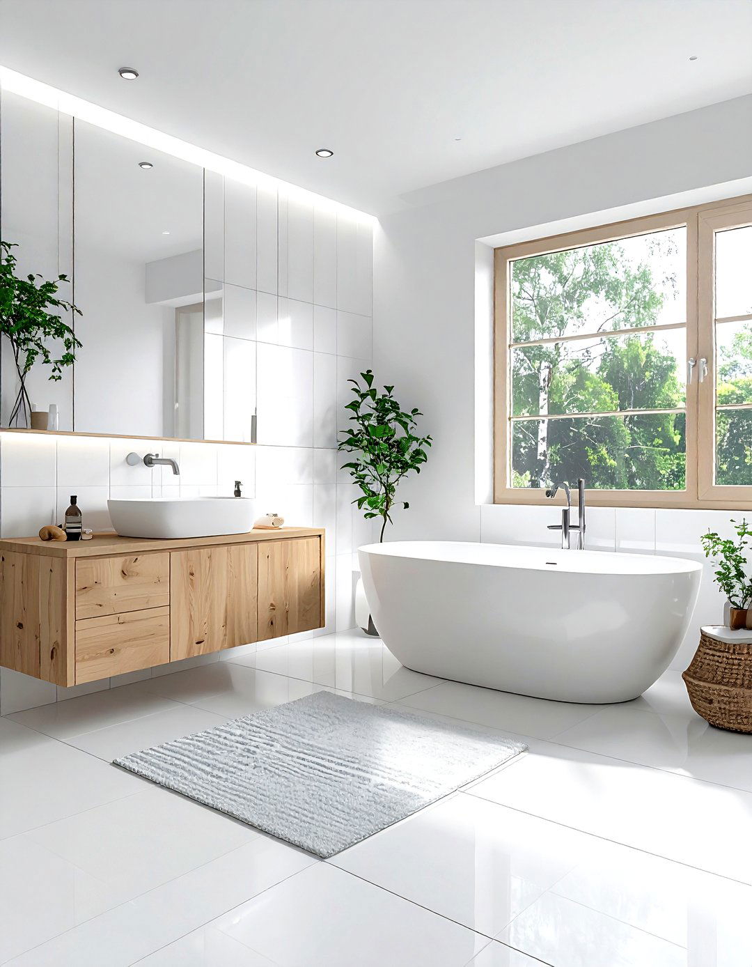 Scandinavian White Bathroom - 30 white bathroom design ideas