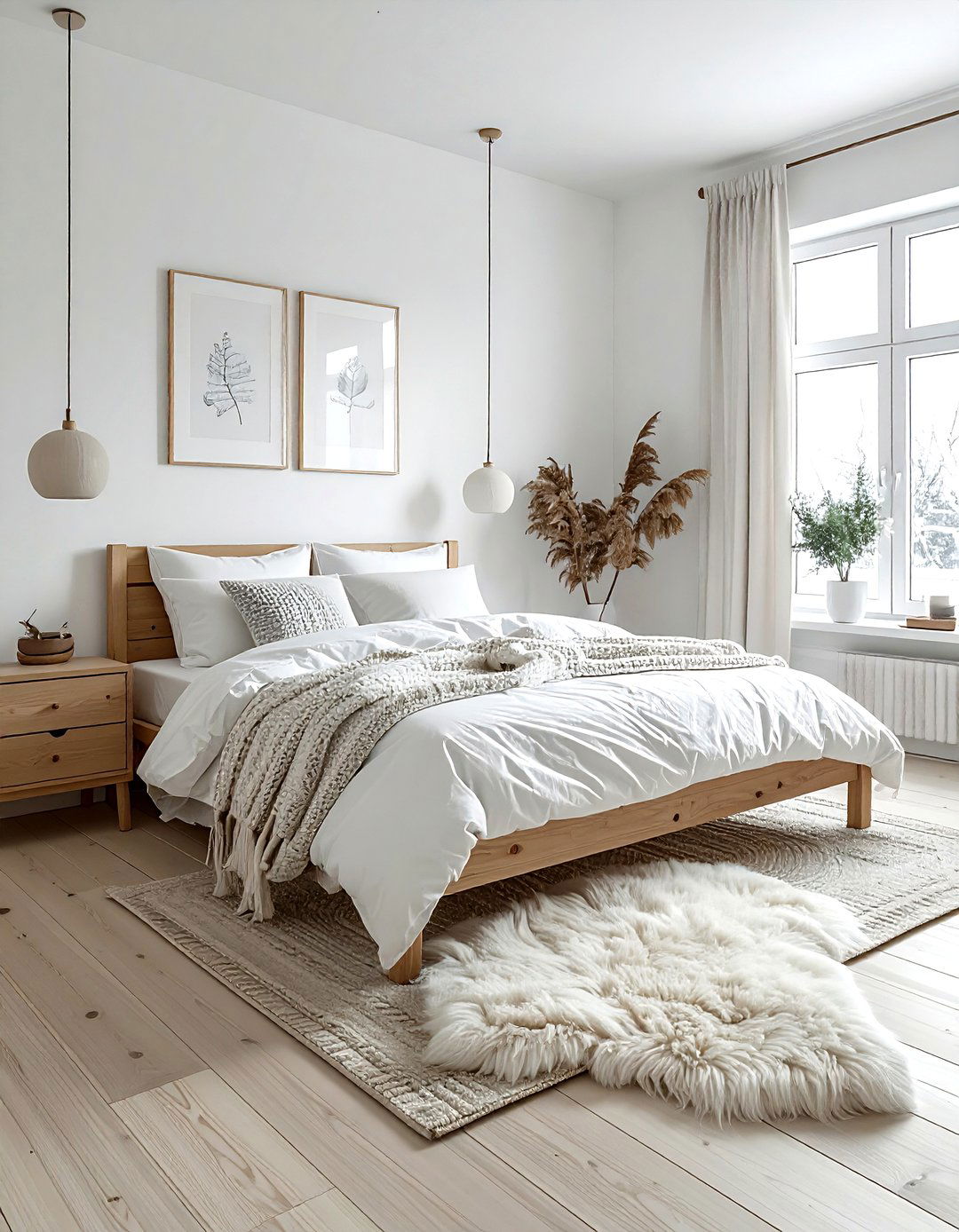 Scandinavian White Bedroom - 30 contemporary white bedroom ideas