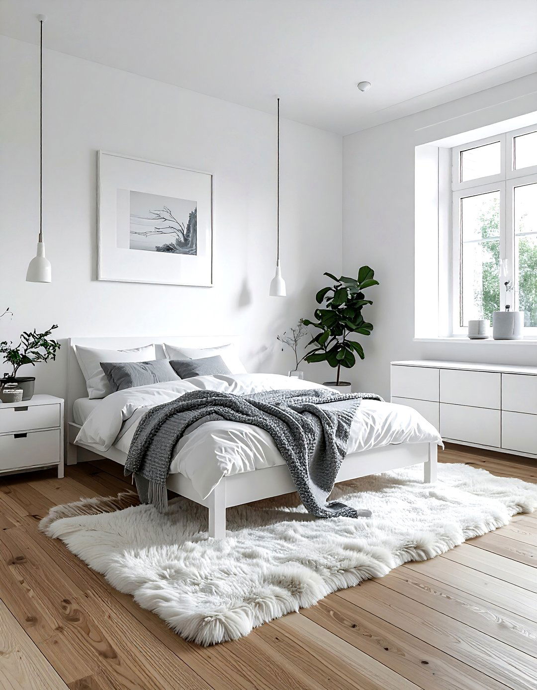 Scandinavian White Bedroom - 30 white bedroom ideas