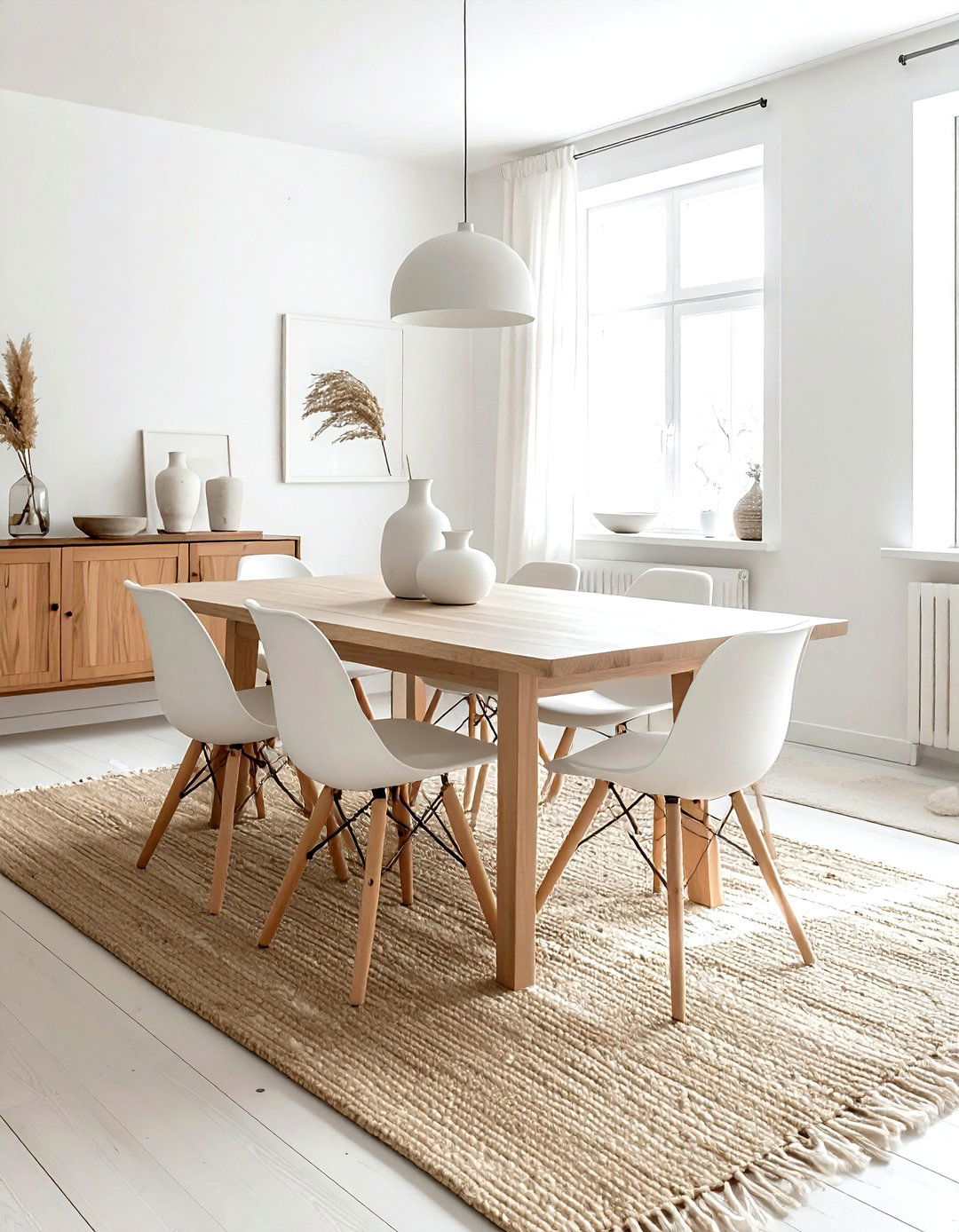Scandinavian White Dining Room - 30 white dining room ideas