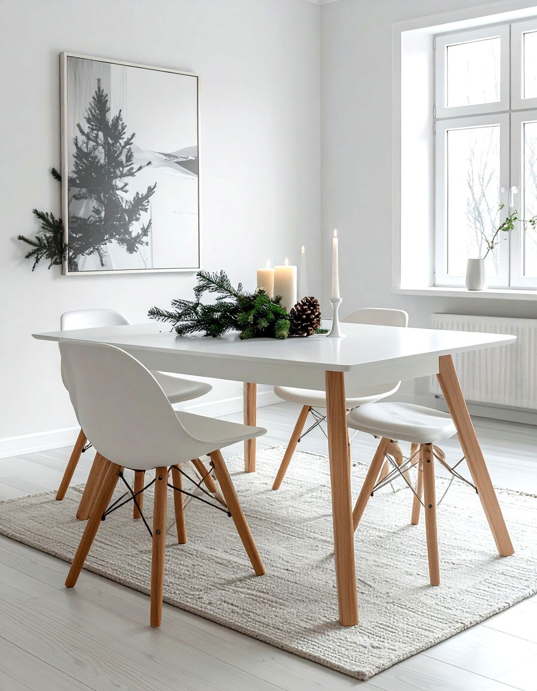 Scandinavian White Dining Table - 30 white dining table ideas