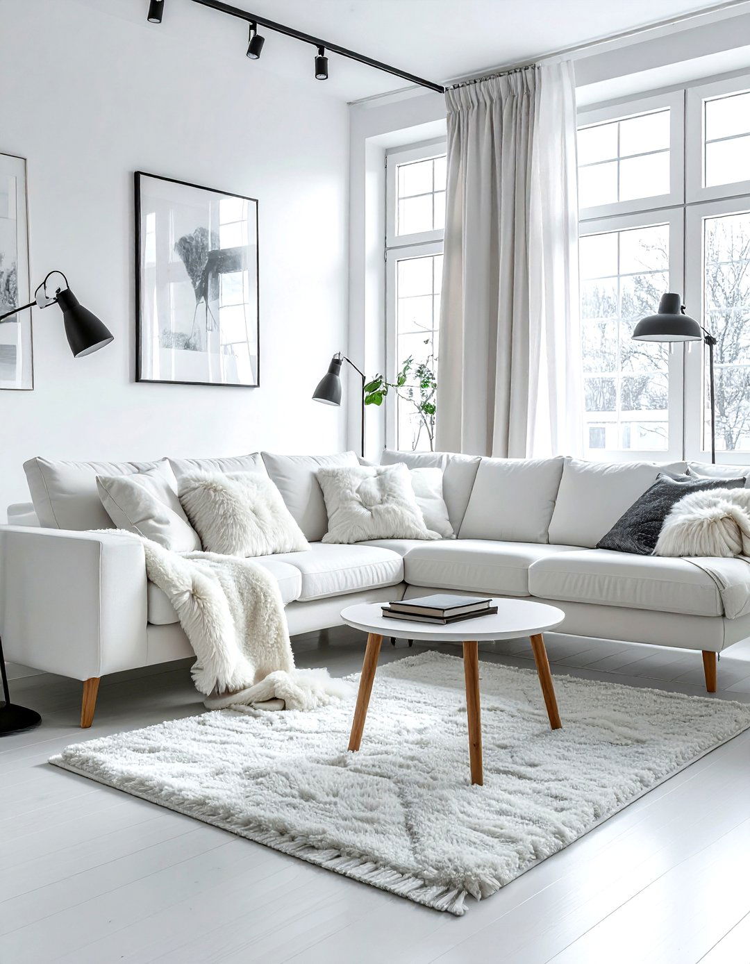 Scandinavian White Living Room - 30 white living room decor ideas