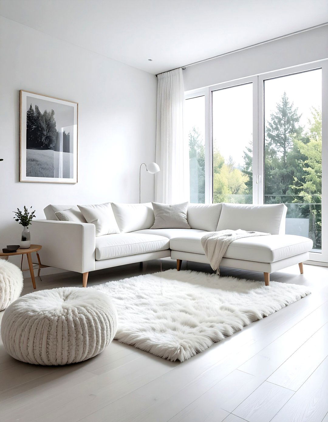 Scandinavian White Living Room - 30 white living room design ideas