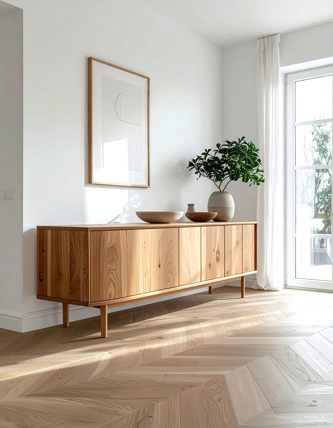 Scandinavian Wood Buffet - 30 wood buffet dining room ideas