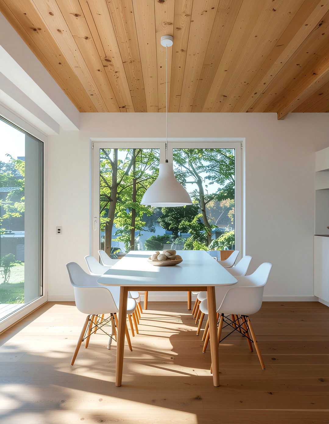 Scandinavian Wood Ceiling Dining Room - 30 dining room wood ceiling ideas