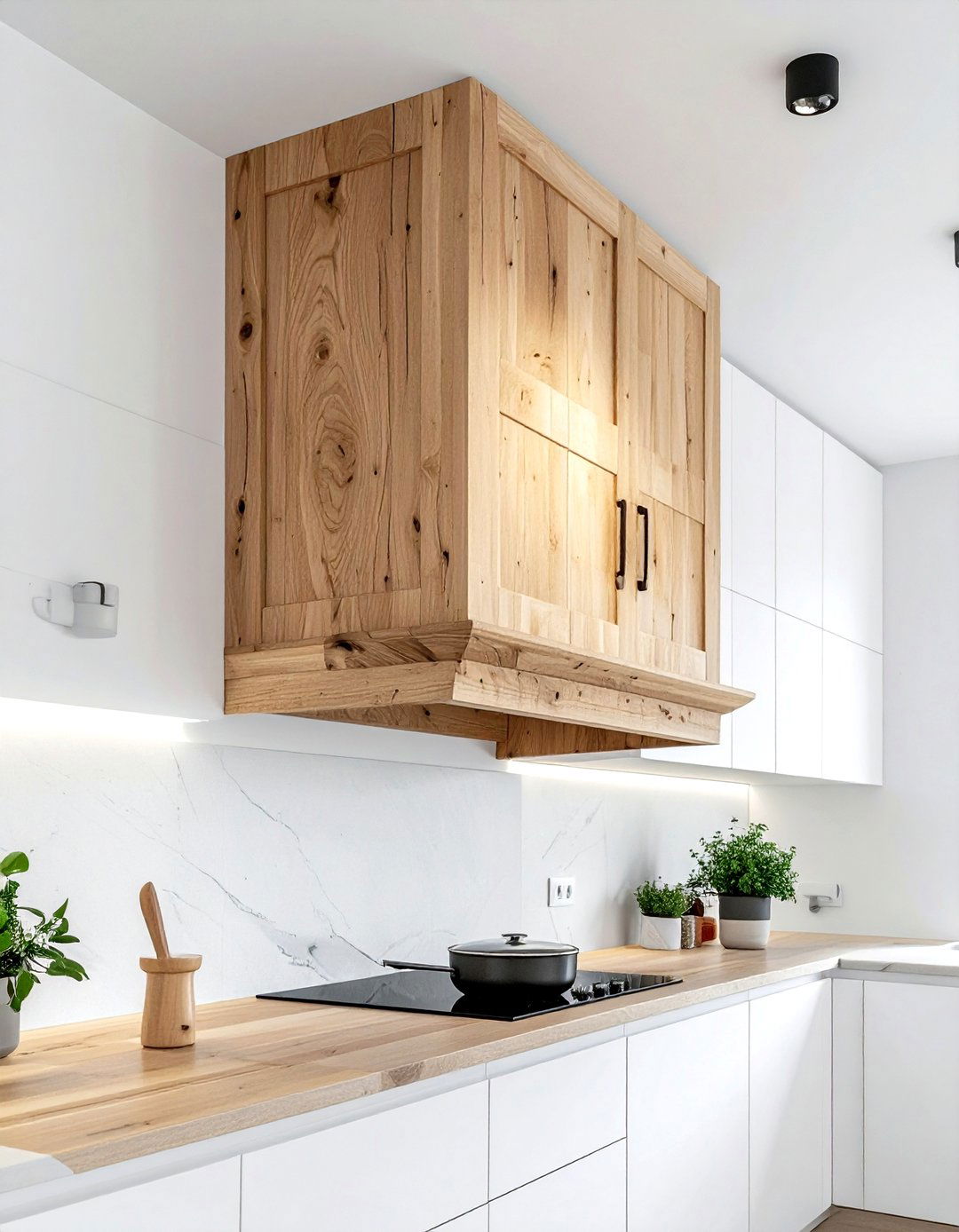 Scandinavian Wood Hood - 30 wood hood kitchen ideas