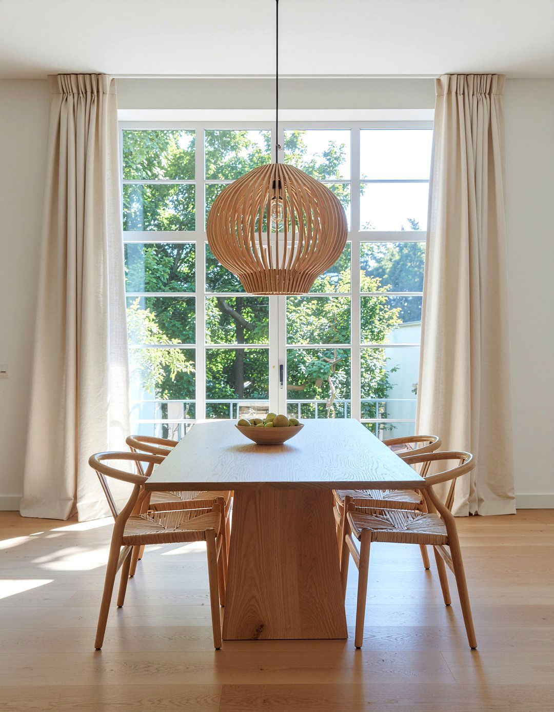 Scandinavian Wood Pendant - 30 modern chandelier dining room ideas