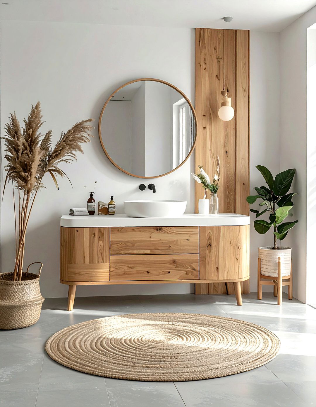 Scandinavian Wood Vanity - 30 wood vanity bathroom ideas
