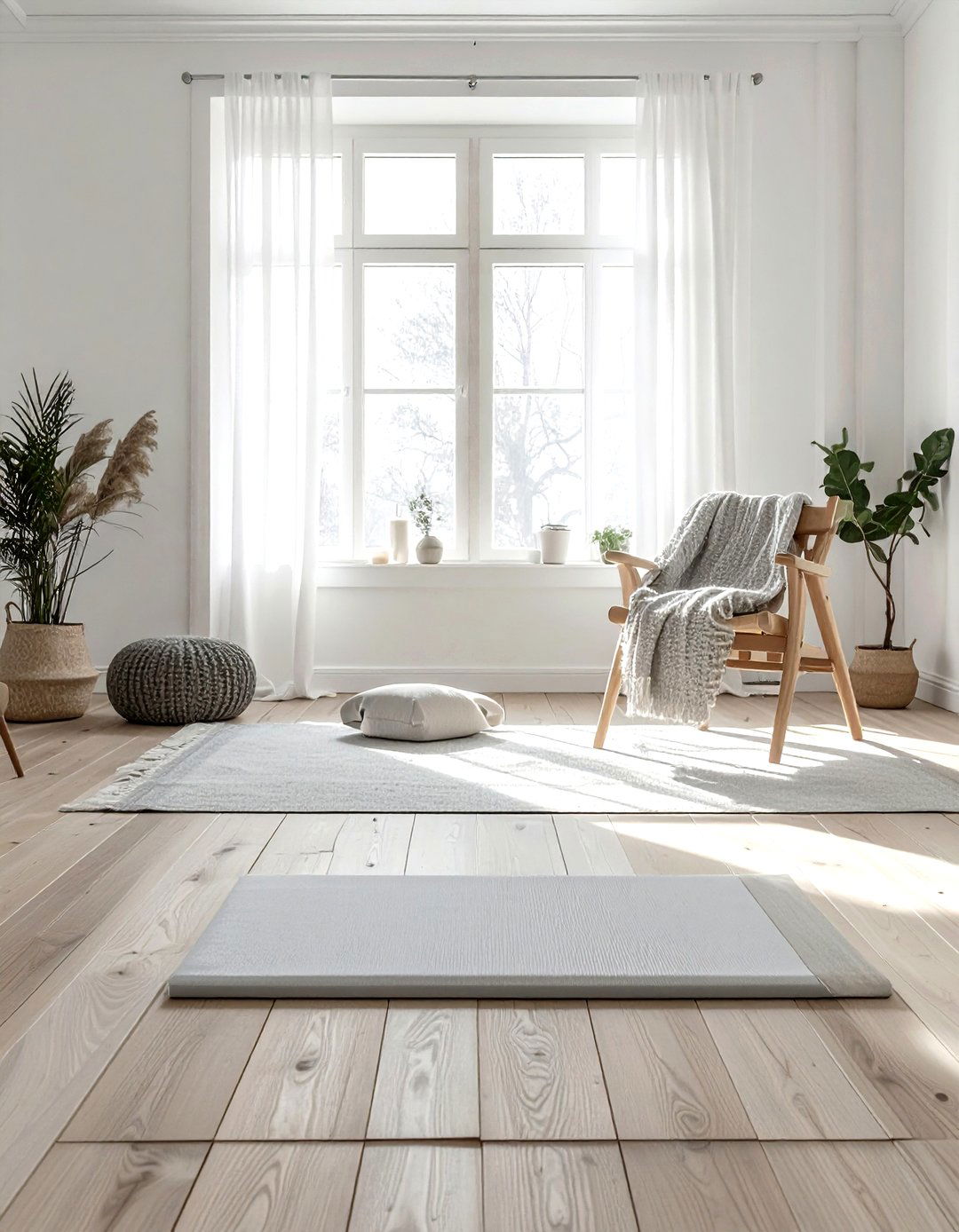 Scandinavian Yoga Room - 30 yoga living room ideas