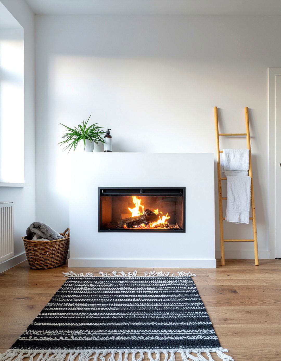 Scandinavian bathroom fireplace - 30 bathroom fireplace ideas