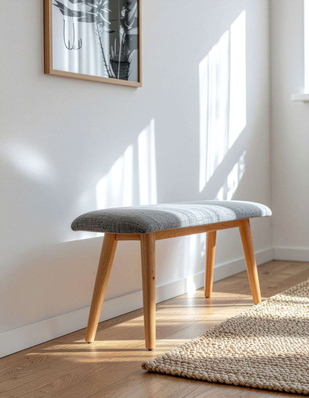 Scandinavian bench - 30 bedroom end of bed benches