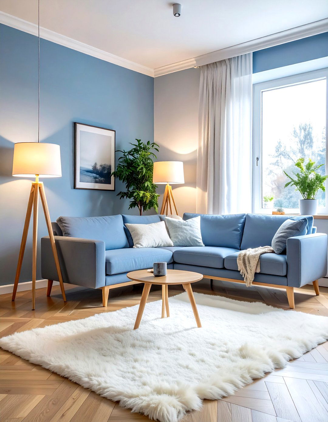 Scandinavian blue living room - 30 cool blue living room ideas