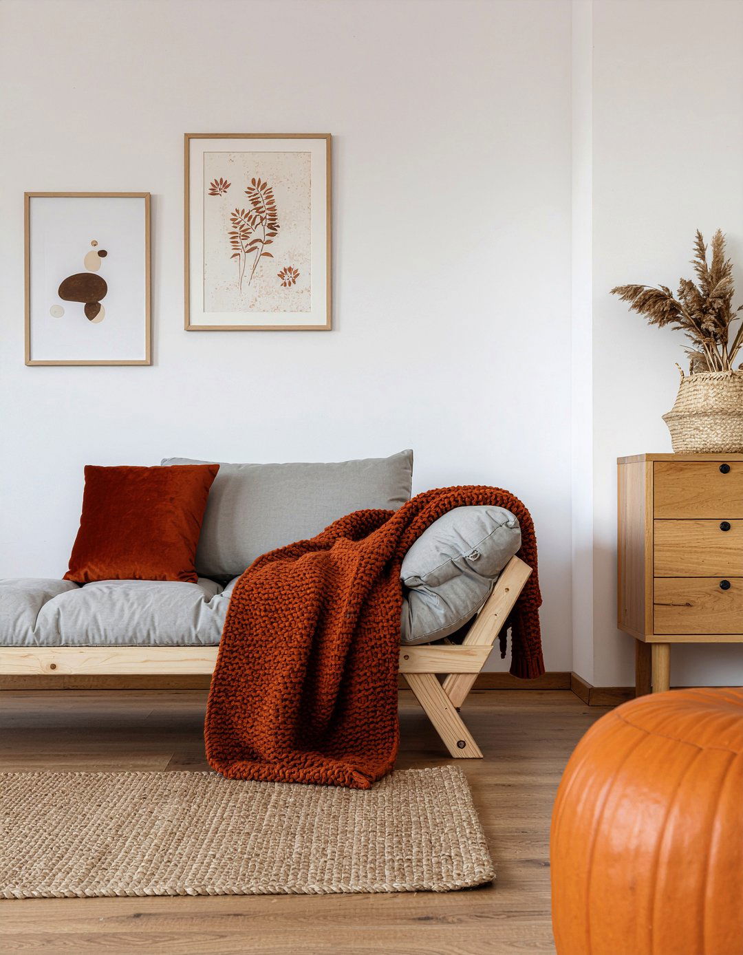 Scandinavian burnt orange living room - 30 burnt orange living room ideas