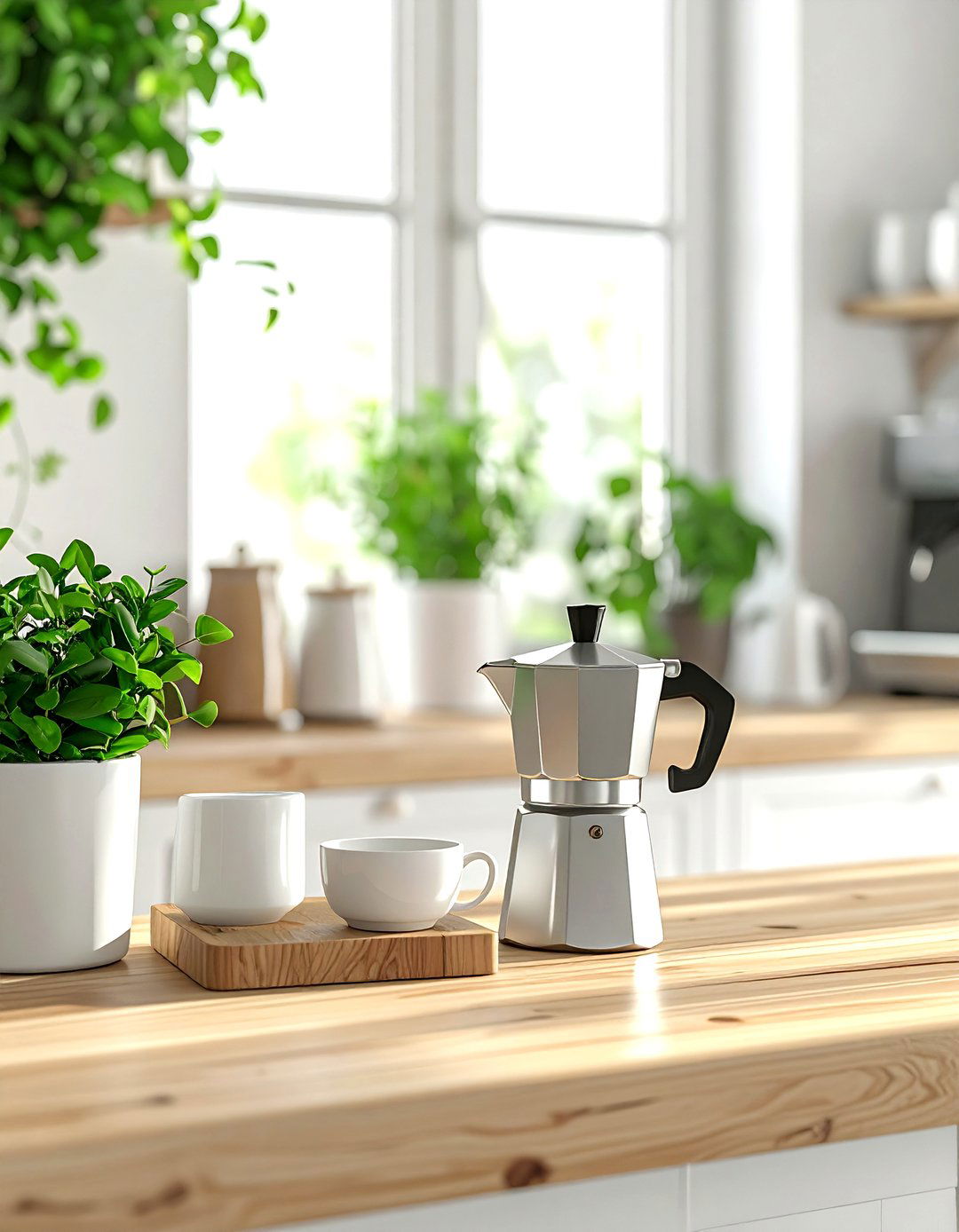 Scandinavian coffee bar setup - 30 coffee bar kitchen ideas