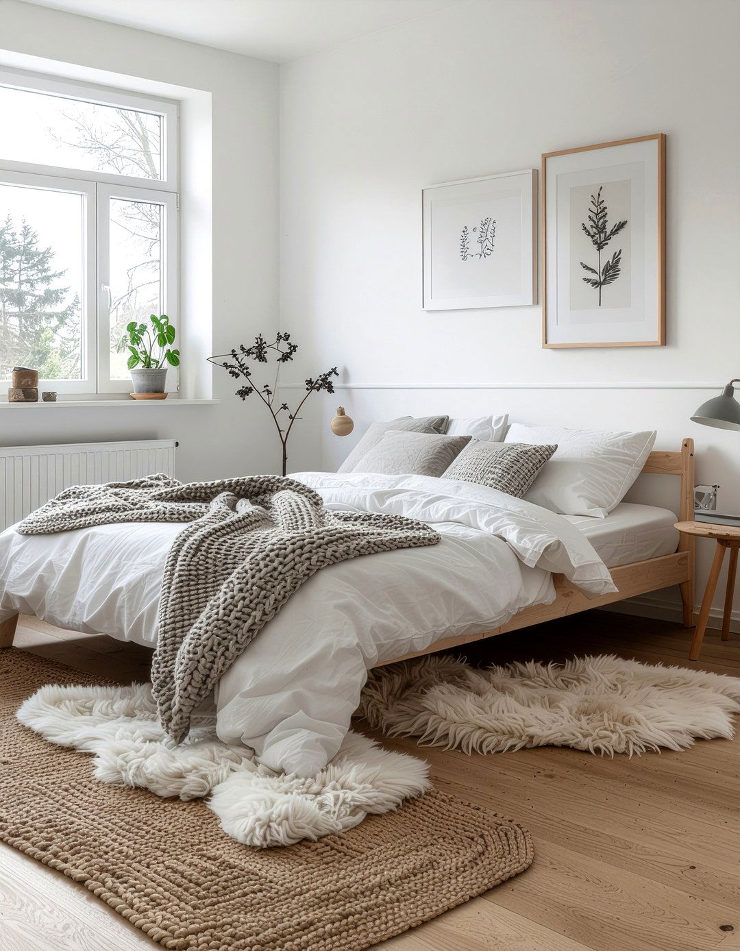 Scandinavian cork bedroom floor - 30 bedroom cork flooring ideas