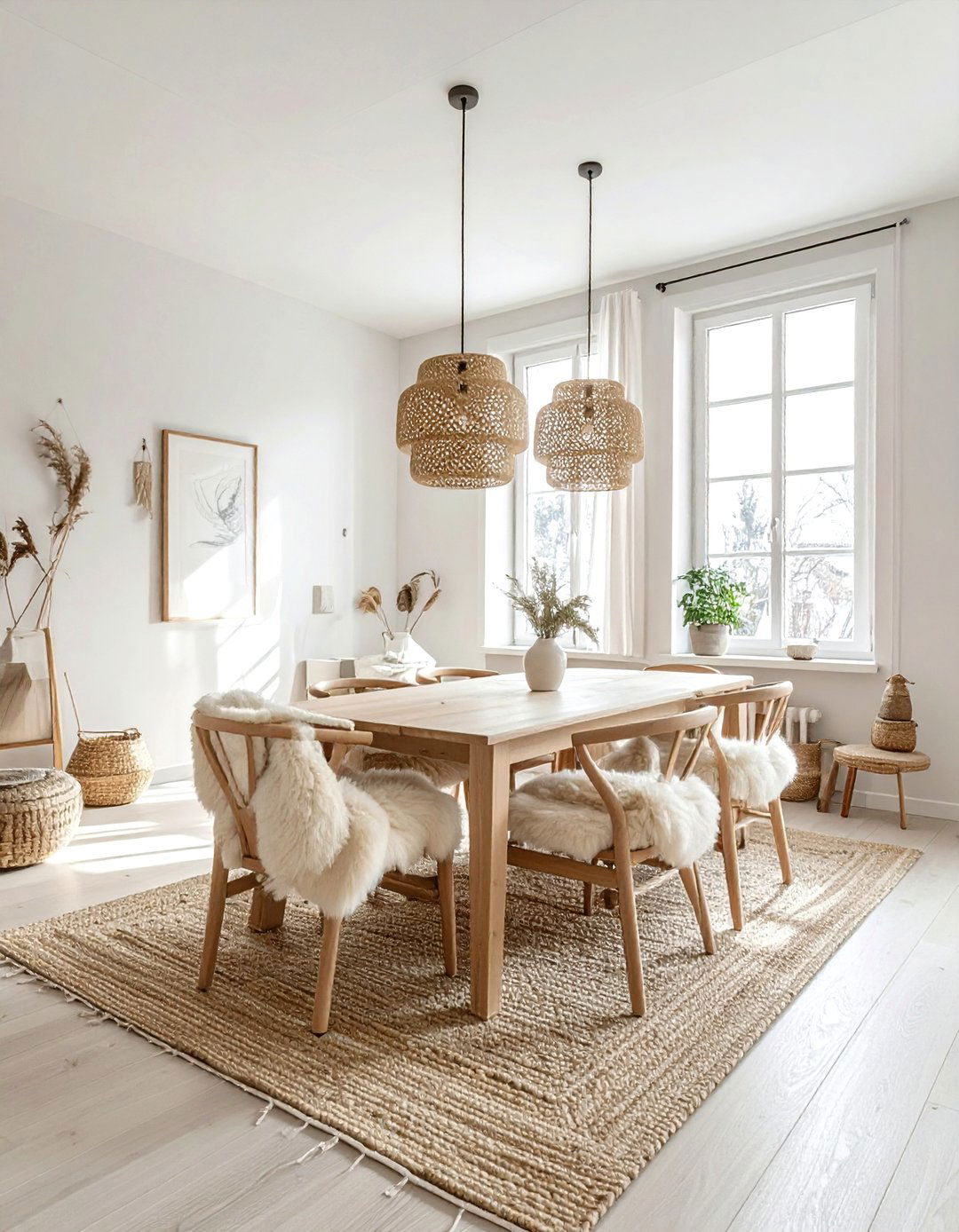 Scandinavian cream dining room - 30 cream dining room ideas