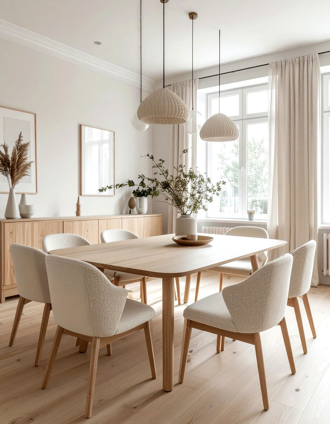 Scandinavian cream dining room - 30 cream dining room design ideas