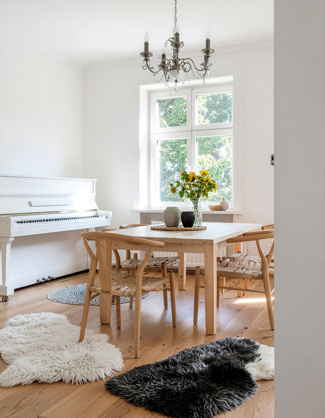 Scandinavian dining room music room - 30 dining room music room combo ideas