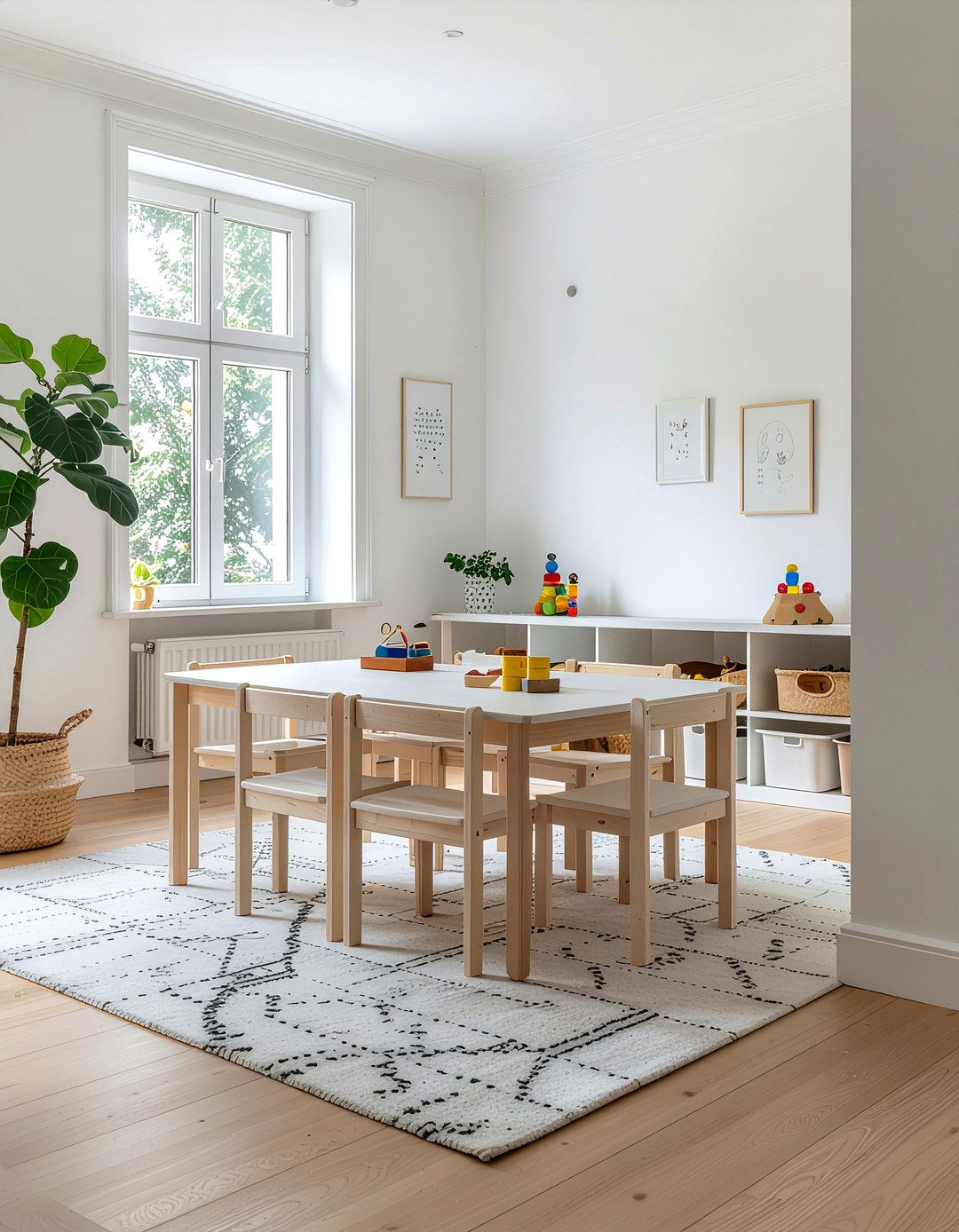 Scandinavian dining room playroom - 30 dining room playroom combo ideas