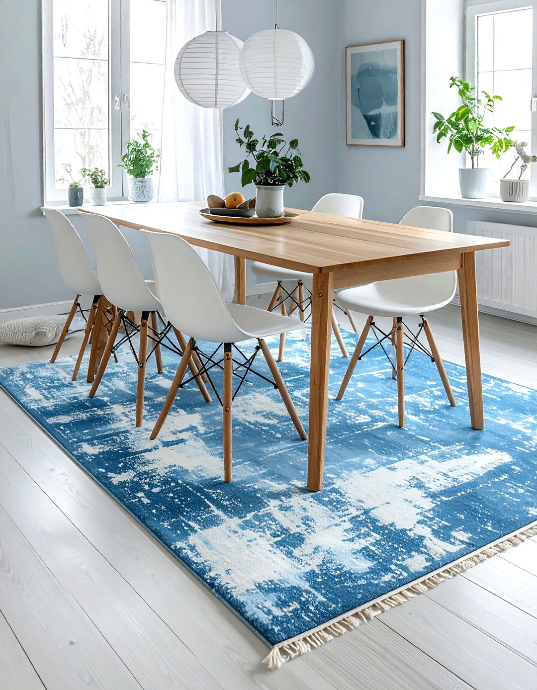 Scandinavian dining room vintage rug - 30 vintage rug dining room ideas