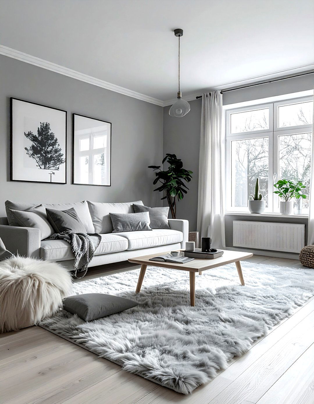 Scandinavian gray living room - 30 gray living room decor ideas
