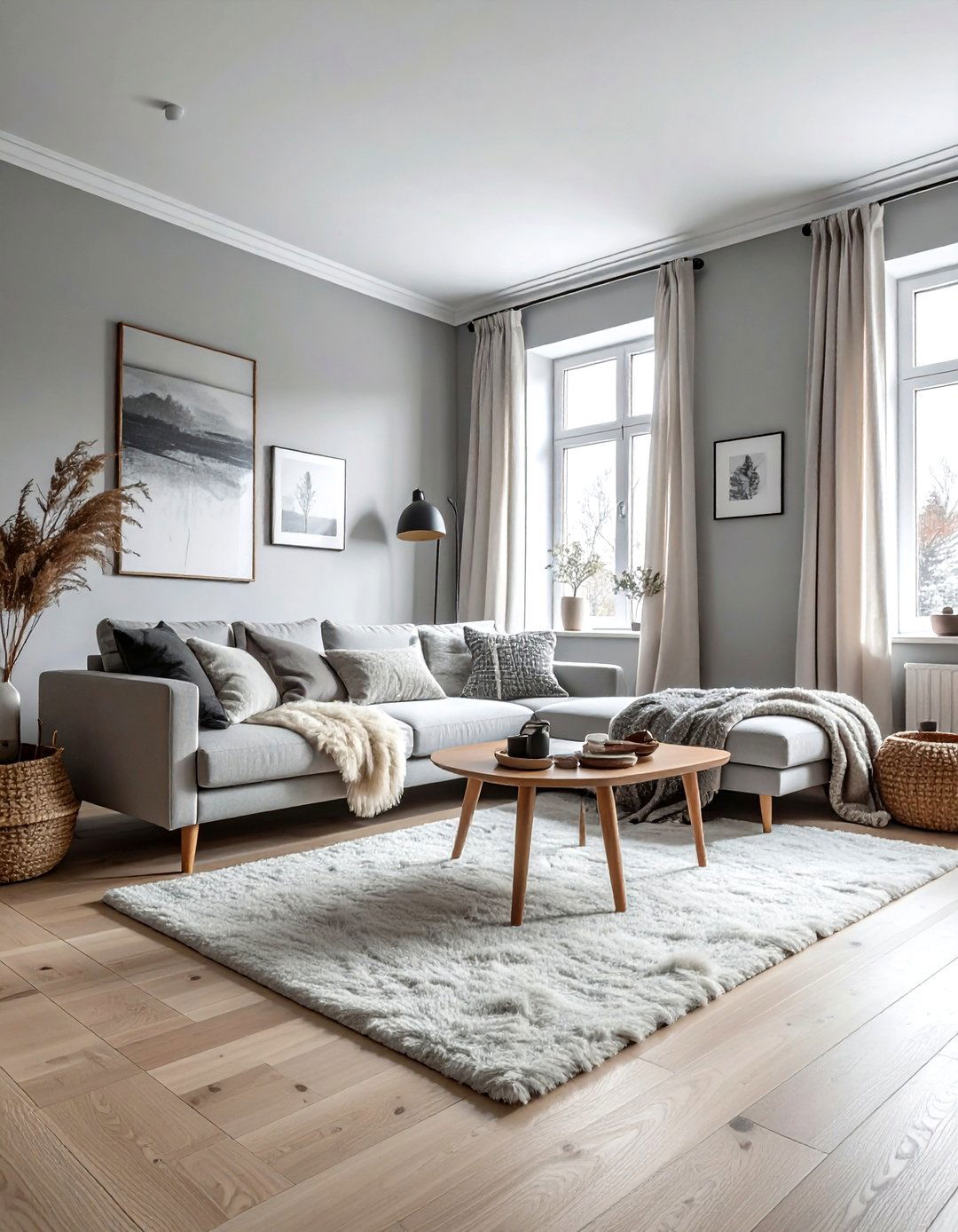 Scandinavian gray living room - 30 contemporary gray living room ideas