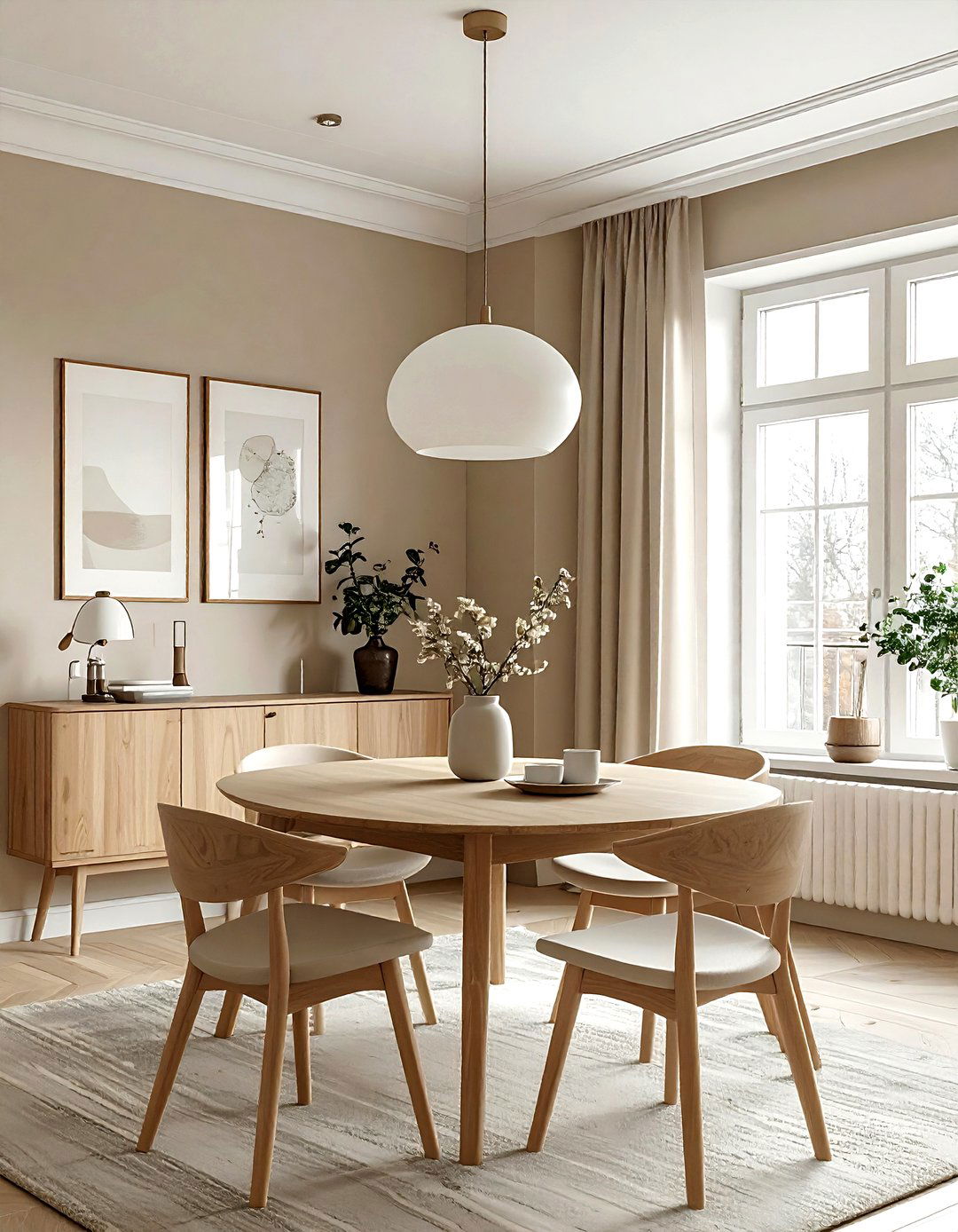 Scandinavian greige dining room - 30 greige dining room ideas