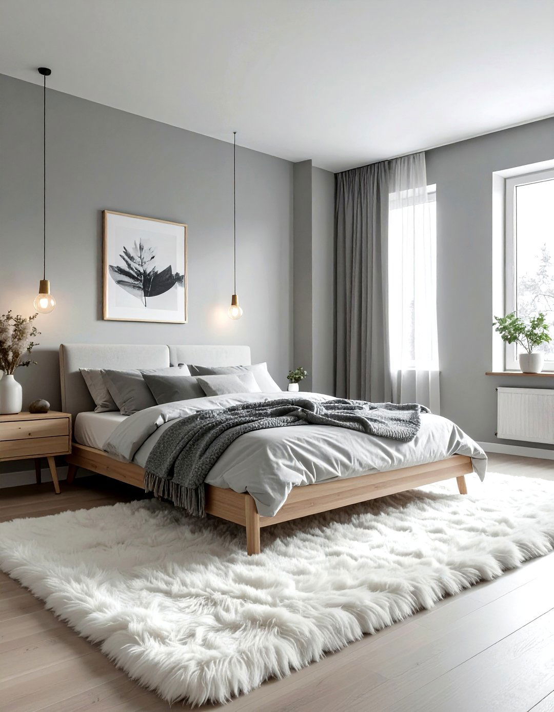 Scandinavian grey bedroom - 30 grey bedroom design ideas