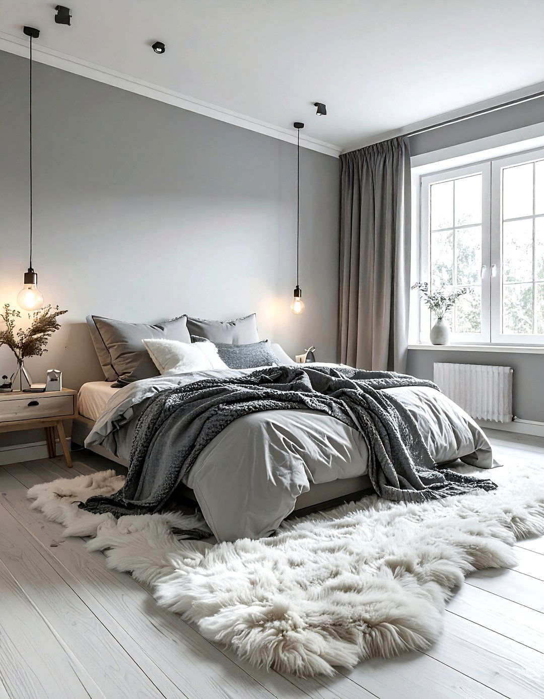 Scandinavian grey bedroom - 30 modern grey bedroom ideas