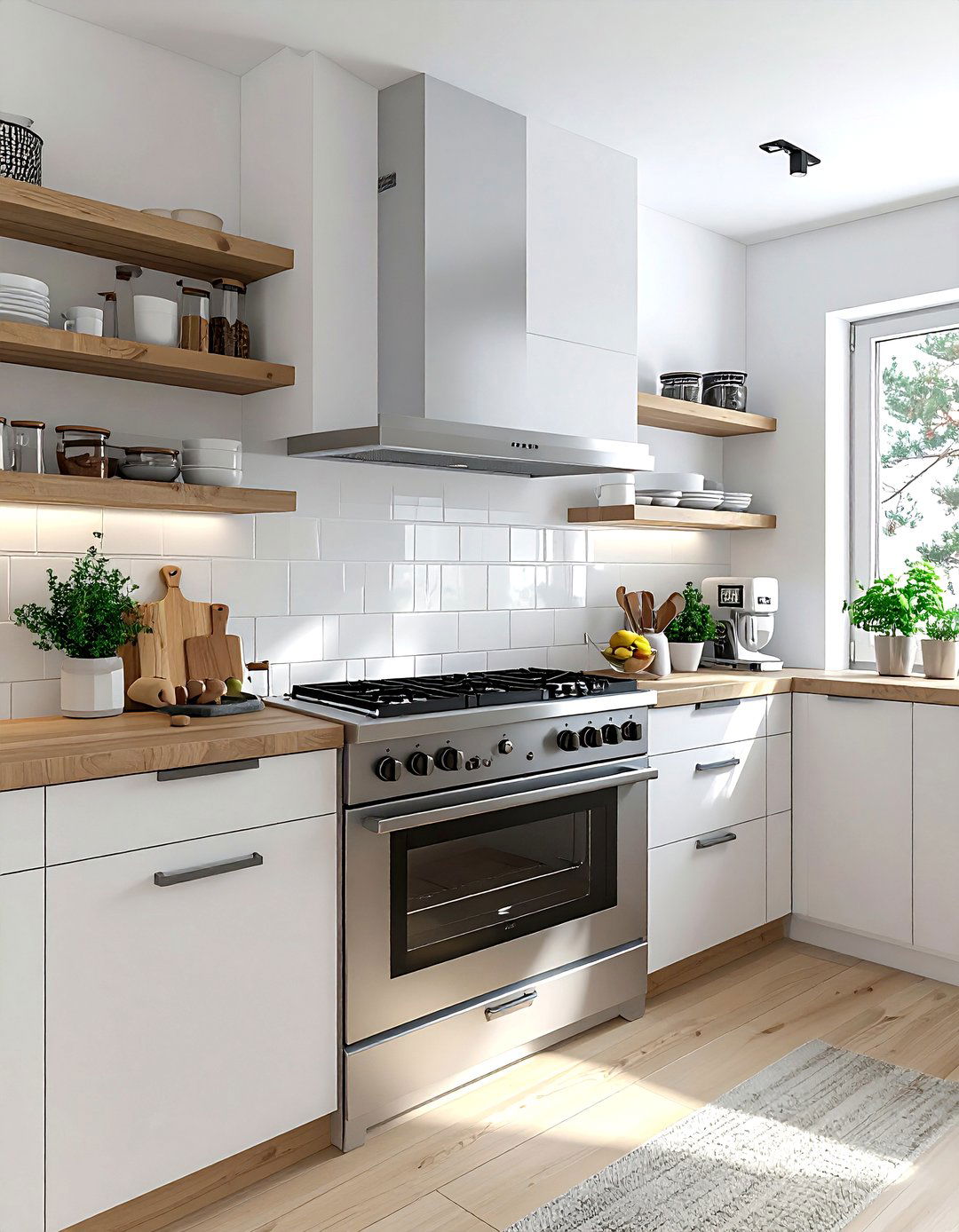 Scandinavian kitchen with dual fuel range - 30 dual fuel range kitchen ideas
