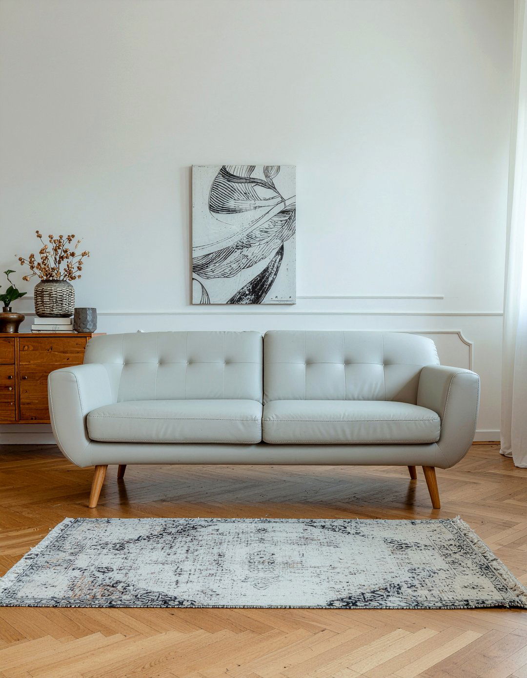 Scandinavian leather sofa living room - 30 leather sofa living room ideas