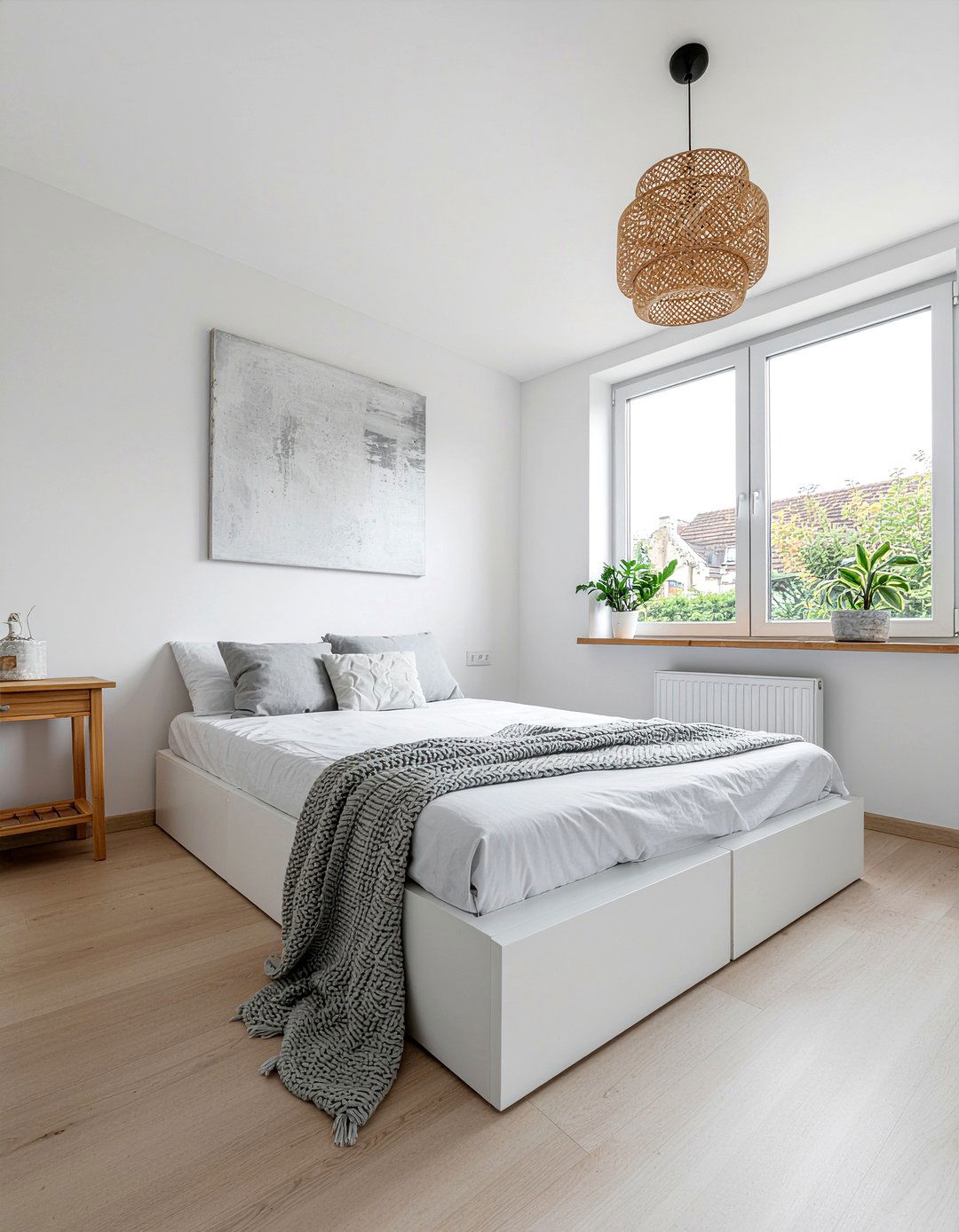 Scandinavian light wood vinyl - 30 bedroom vinyl flooring ideas