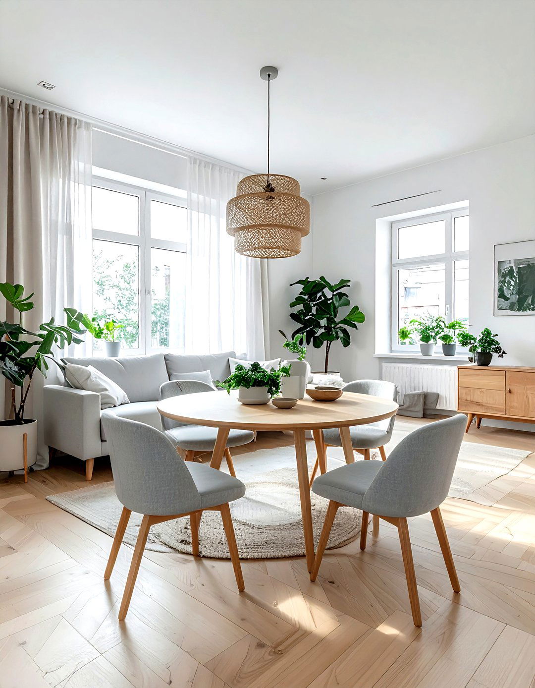 Scandinavian living dining room - 30 living room with dining area ideas